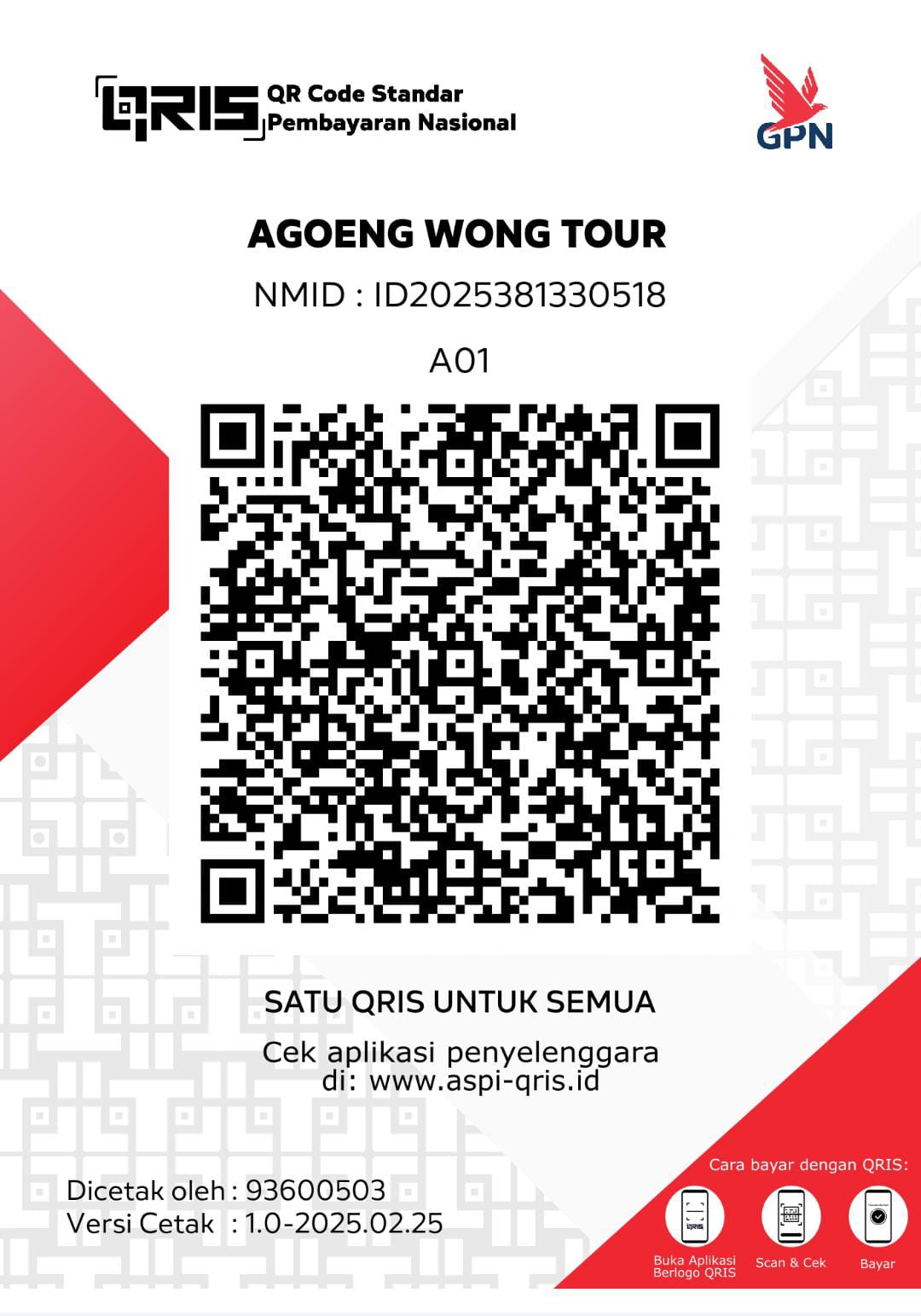 QRIS Agoeng Wong Tour